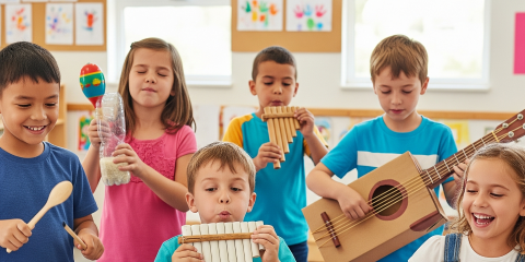 Imagen de Tocamos y marcamos ritmos con instrumentos sencillos