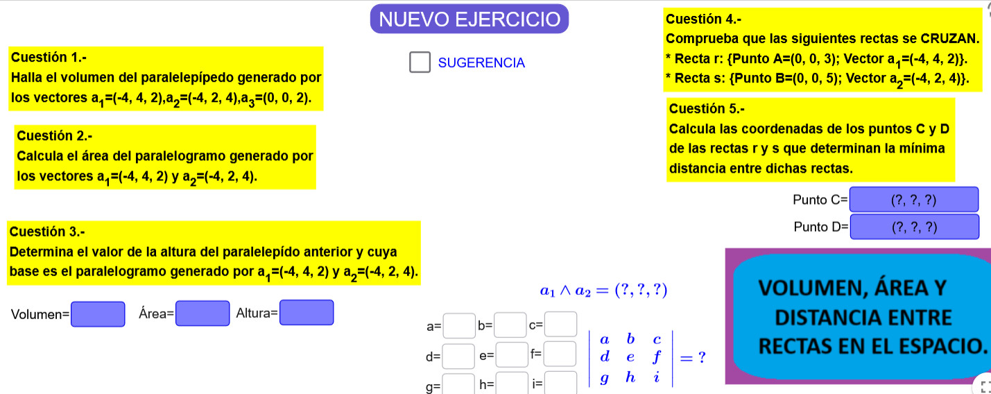 Imagen de Área, volumen y distancia en el espacio