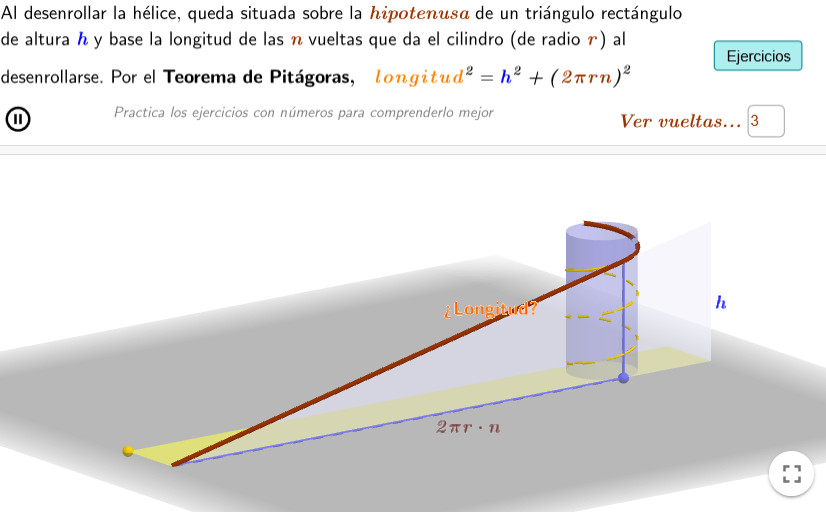 Imagen de La escalera de caracol y el Teorema de Pitágoras