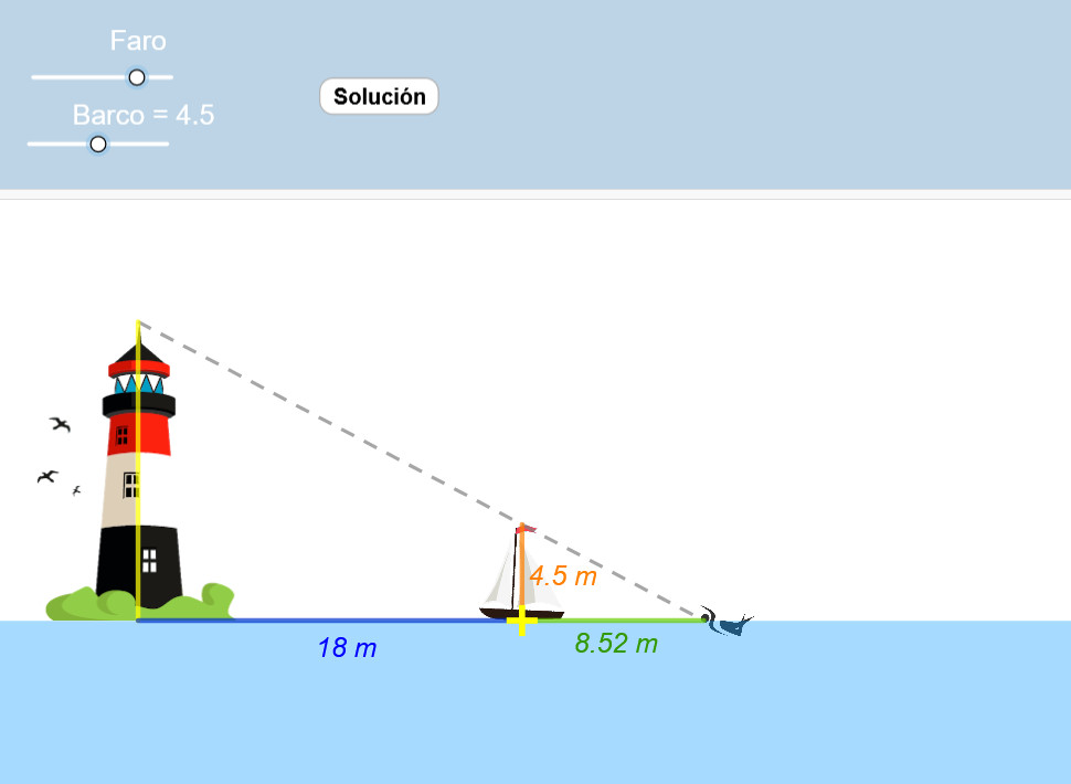 Imagen de Cálculo de alturas (Triángulos en posición de Thales)