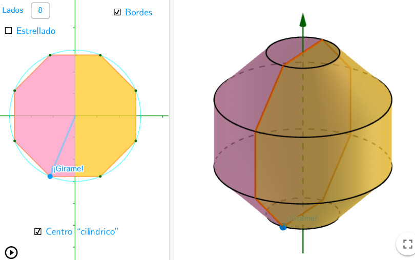 Imagen de Cuerpos a partir de la revolución de un polígono regular