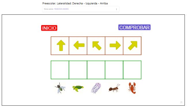 Imagen de Preescolar. Lateralidad: Derecha – Izquierda – Arriba