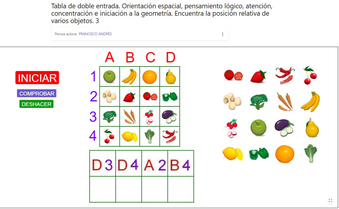 Imagen de Tabla de doble entrada. Coordenadas 3