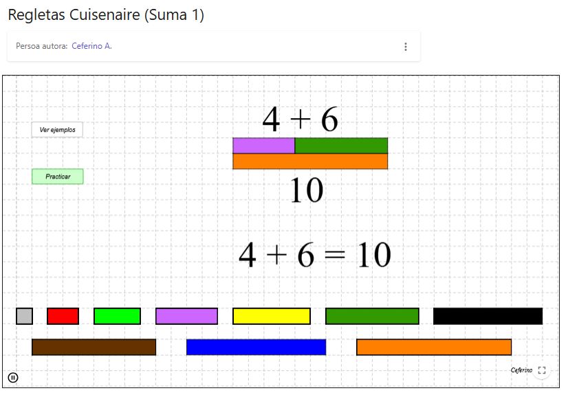 Imagen de Regletas Cuisenaire (Suma 1)