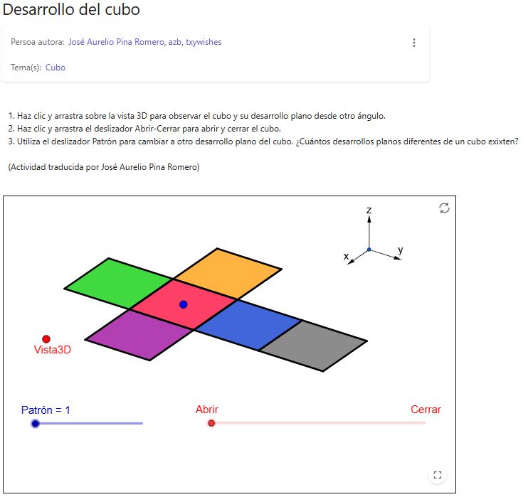 Imagen de Desarrollo del cubo