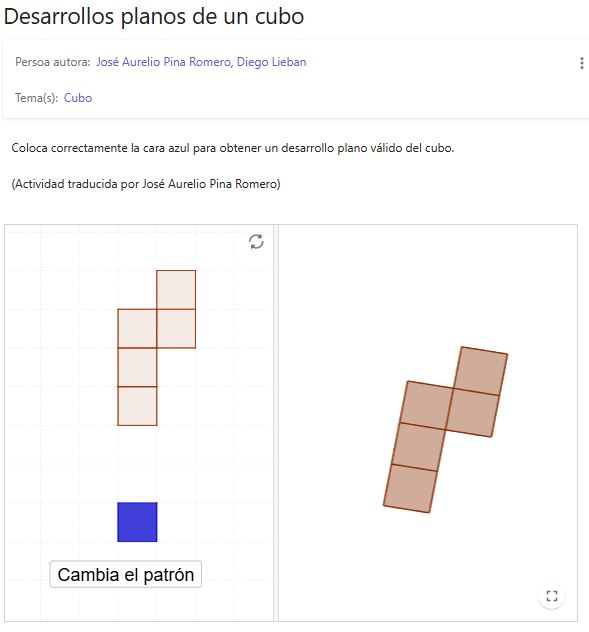 Imagen de Desarrollos planos de un cubo