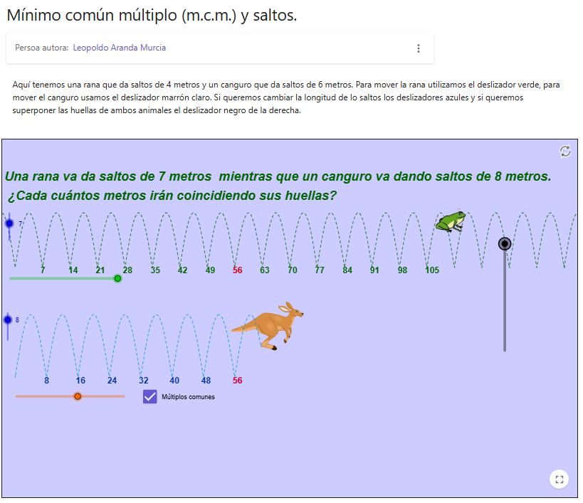 Imagen de Mínimo común múltiplo (m.c.m.) y saltos.