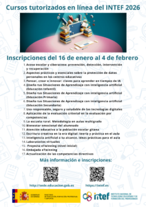 Cartel cursos tutorizados abril 2026