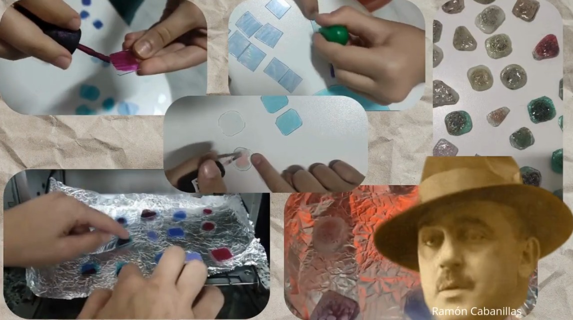 Creación de los peones del juego mediante teselas creadas con CDs y DVDs Creación de los peones del juego mediante teselas creadas con CDs y DVDs