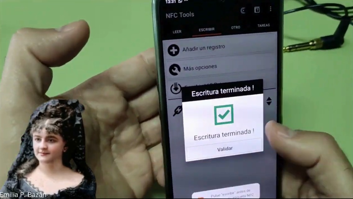 Grabación de tarjetas NFC explicada por un “deepfake” educativo de Emilia Pardo Bazán Grabación de tarjetas NFC explicada por un “deepfake” educativo de Emilia Pardo Bazán