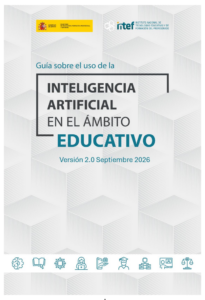 Portada de «Guía de la Inteligencia Artificial en el ámbito educativo». Versión 2.0. Septiembre 2026. INTEF. Licencia CC BY-SA. Versión en castellano.