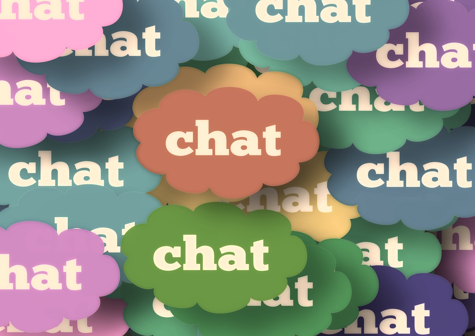 nubes con palabra chat