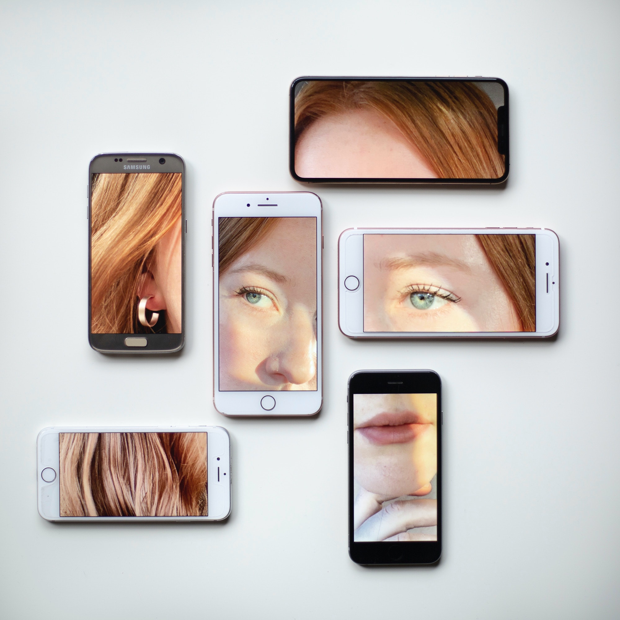 Dispositivos con fragmentos de retrato