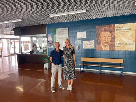 Visita de la profesora alemana Lina Rötter al IES Chaves Nogales (Sevilla)